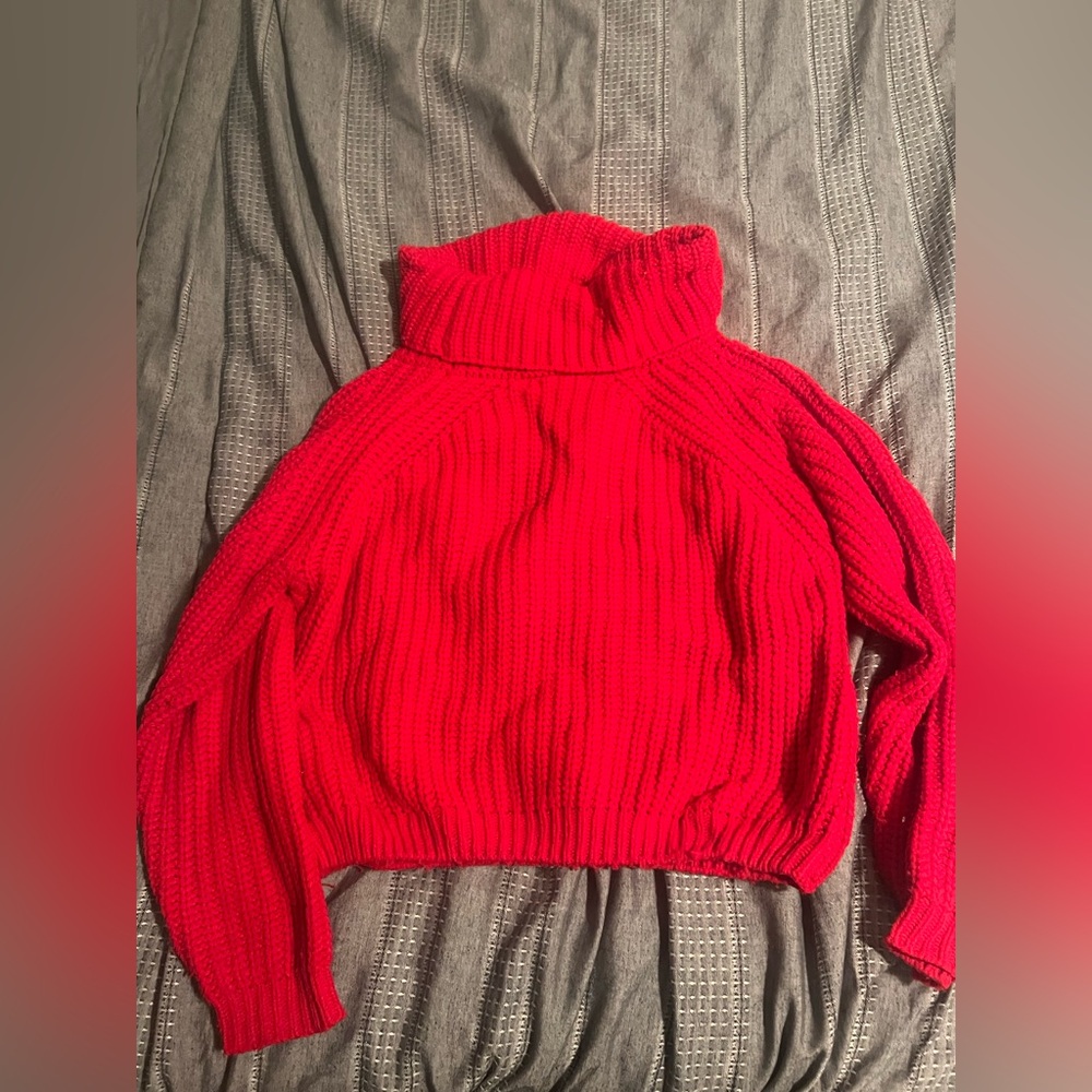 Moon & Madison red neon sweater